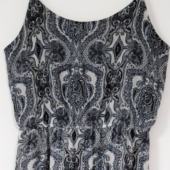 Maurice's Blue & Black Paisley Gradient Ombre Boho Maxi Dress - Picture 4 of 12